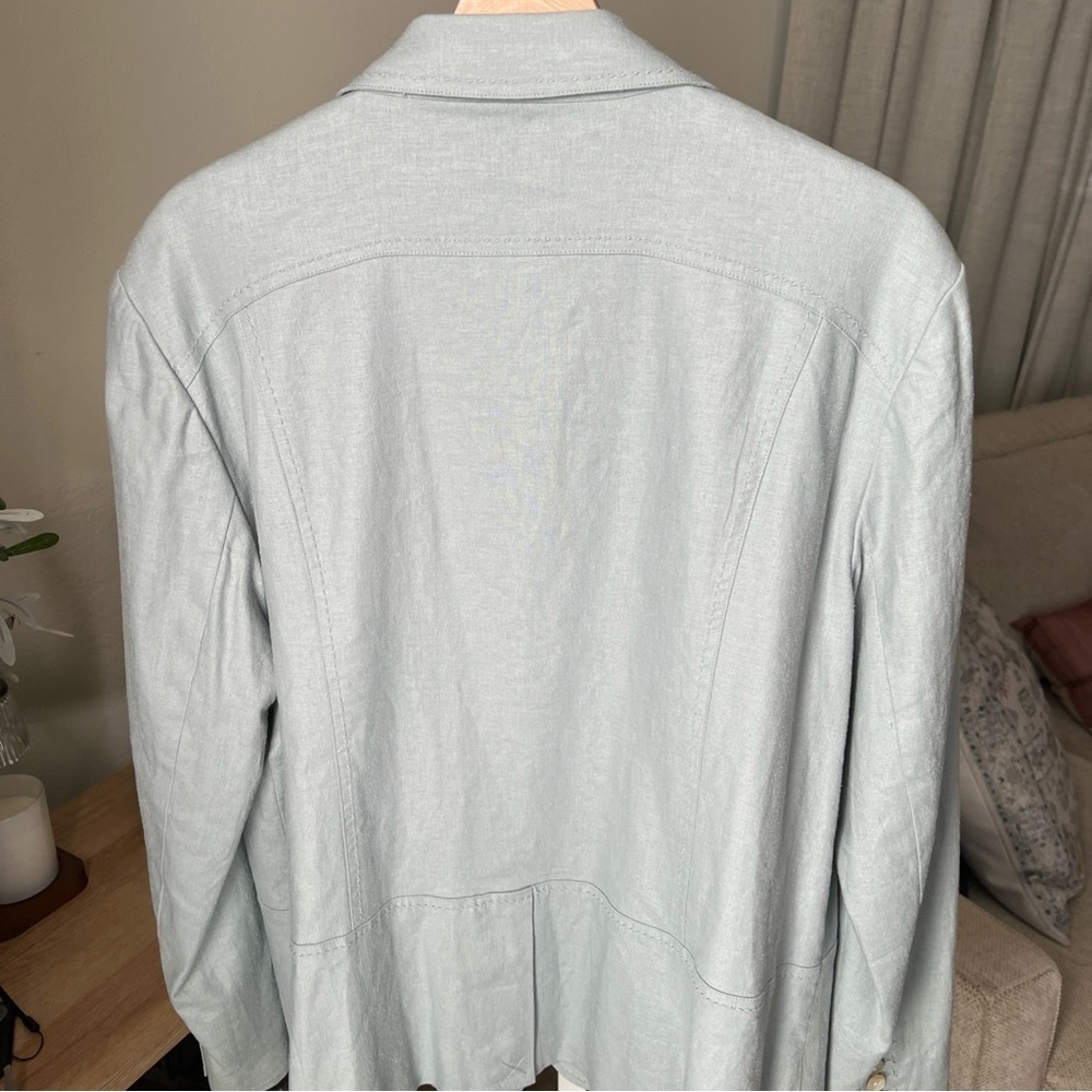 Chico’s Captiva Isle Trentino Jacket Light Blue Size 3 NWT $128 - Picture 9 of 15